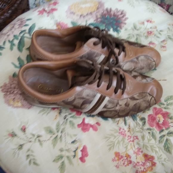 Coach Shoes - Coach Brown and Tan Sneakers
